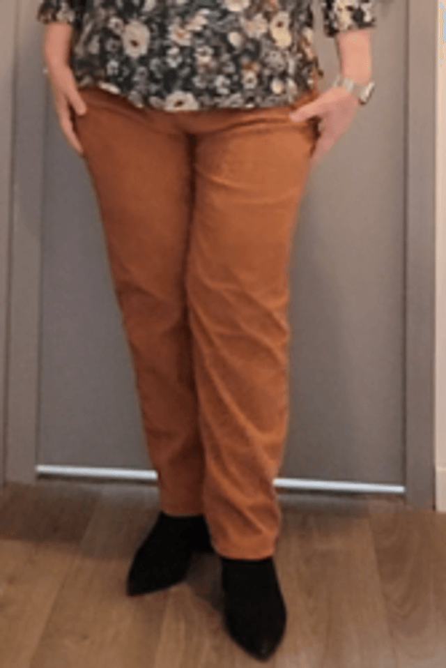Jean velours brique