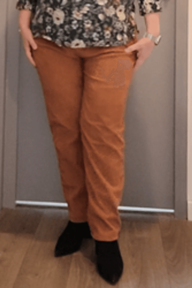 Jean velours brique